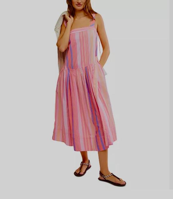 Free People Dresses & Skirts - Free People Primavera Striped Dress Size L